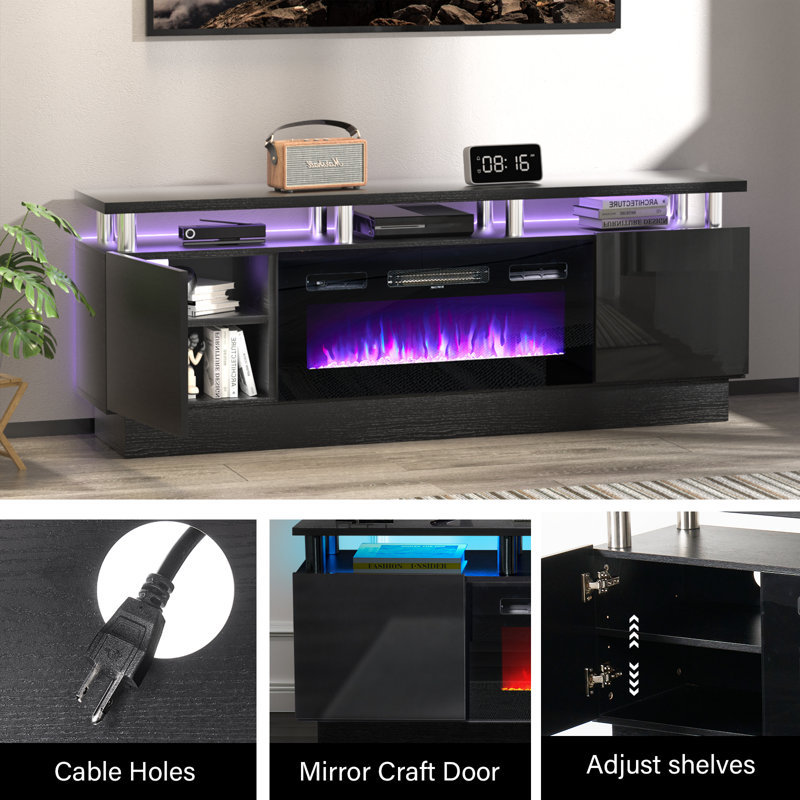 Ivy Bronx Keely 70'' TV Stand for TVs up to 80'' with Electric